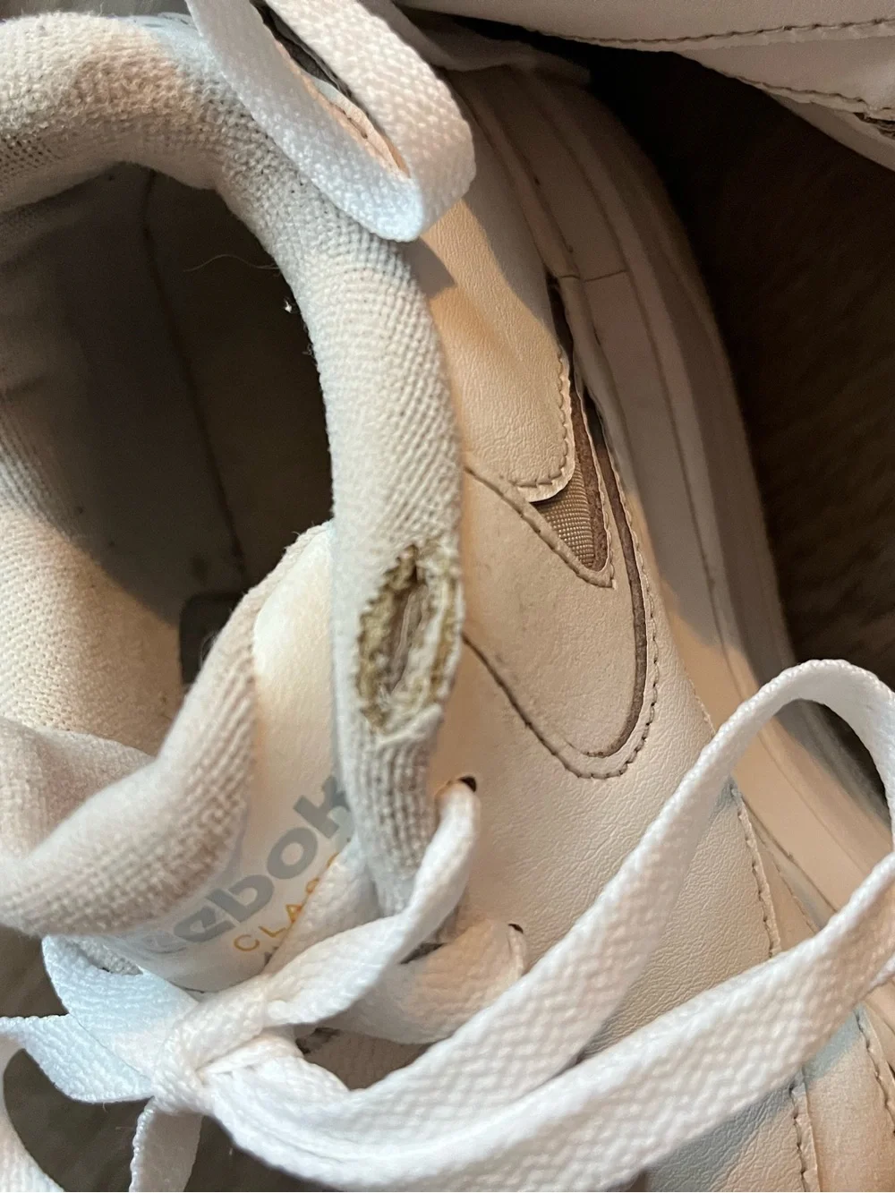 Reebok Women's Cream Platform Leather Sneakers